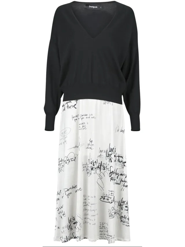 Desigual Lange Jurk Desigual MORISOT Wit