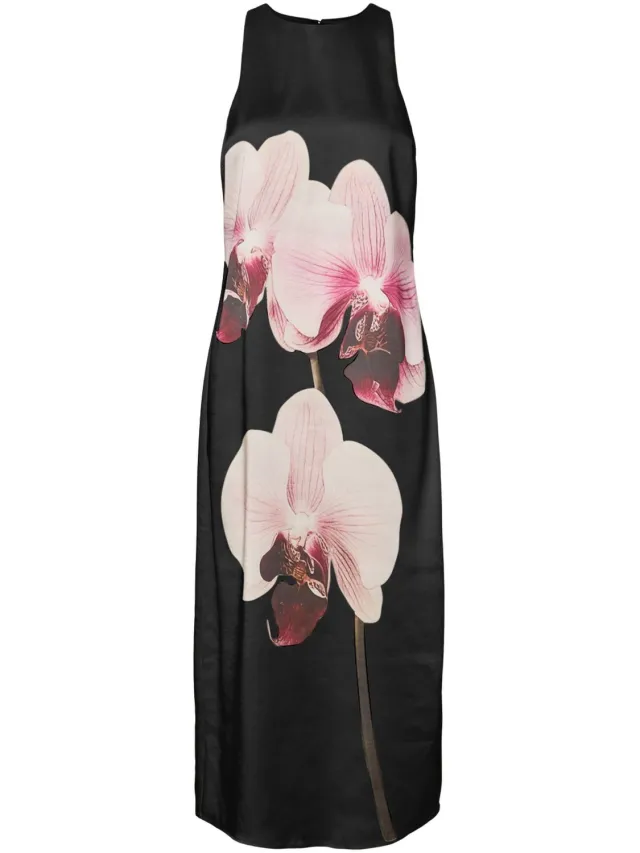 Yas Maxi jurk YASORCHIDA SATIJN Black