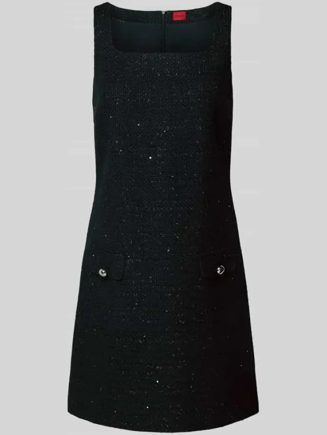 Hugo Cocktailjurk met katoen-aandeel model 'Kalife' zwart, foto 2