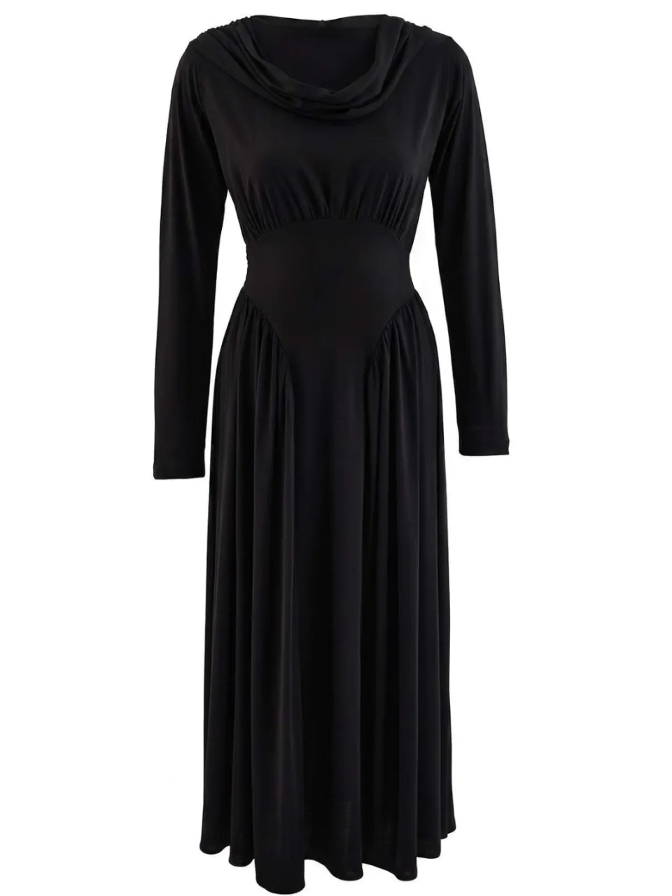 Trendyol TRENDYOLMİLLA Dames Zwart Effen Maxi Mouwloos Skater Modest Jurken, foto 2