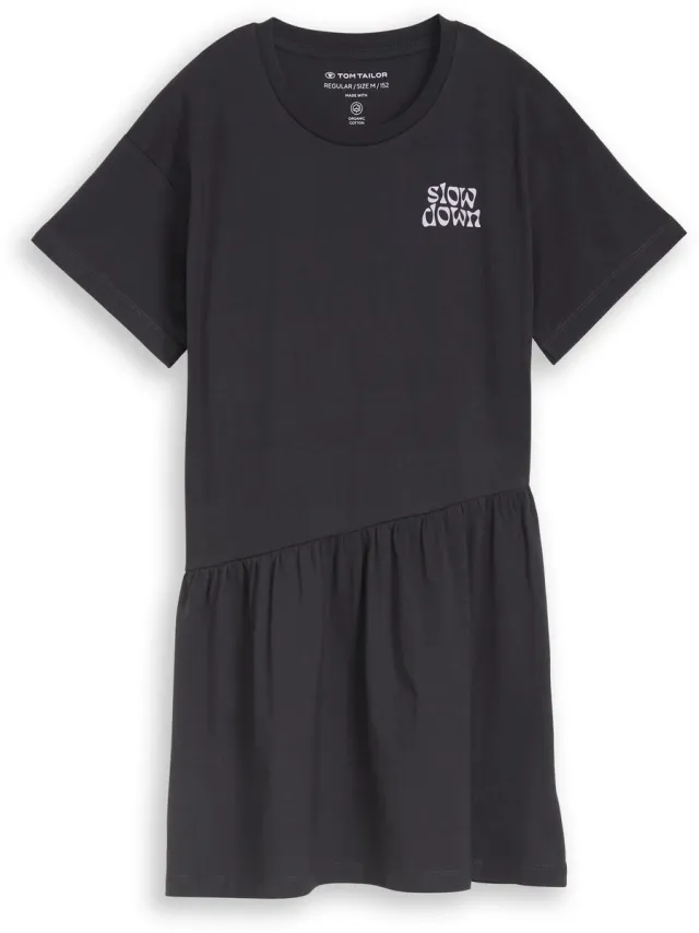 Tom Tailor Mini-jurk met print - coal grey