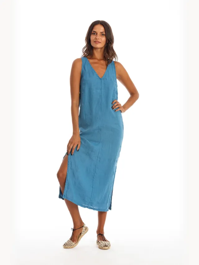 RAVENS VIEW IBIZA dames vegan Jurk Winona Maui Blauw