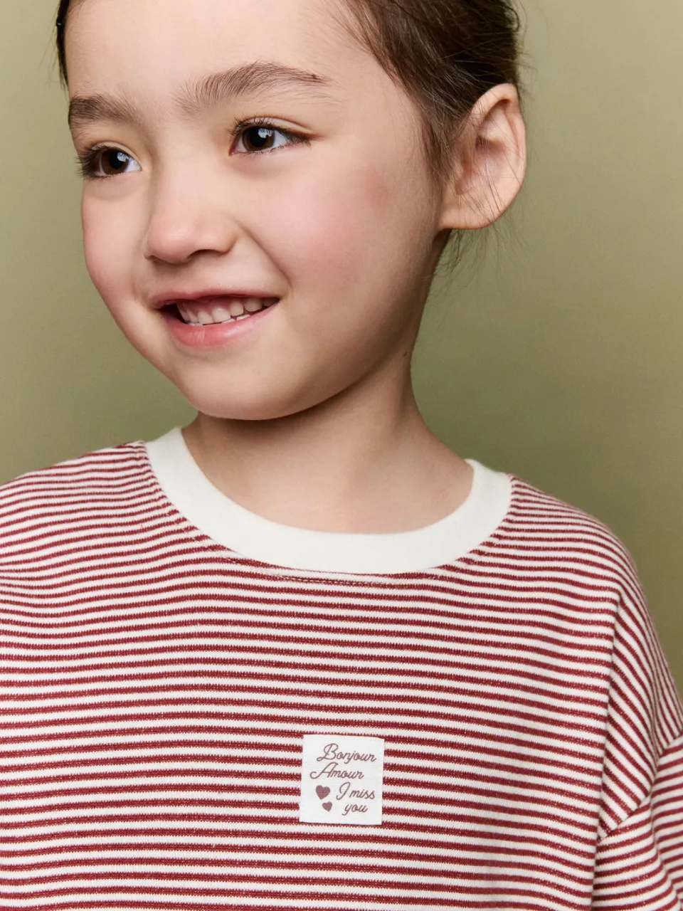 Mango Kids gestreepte midi jurk donkerrood donkerrood/wit, foto 4