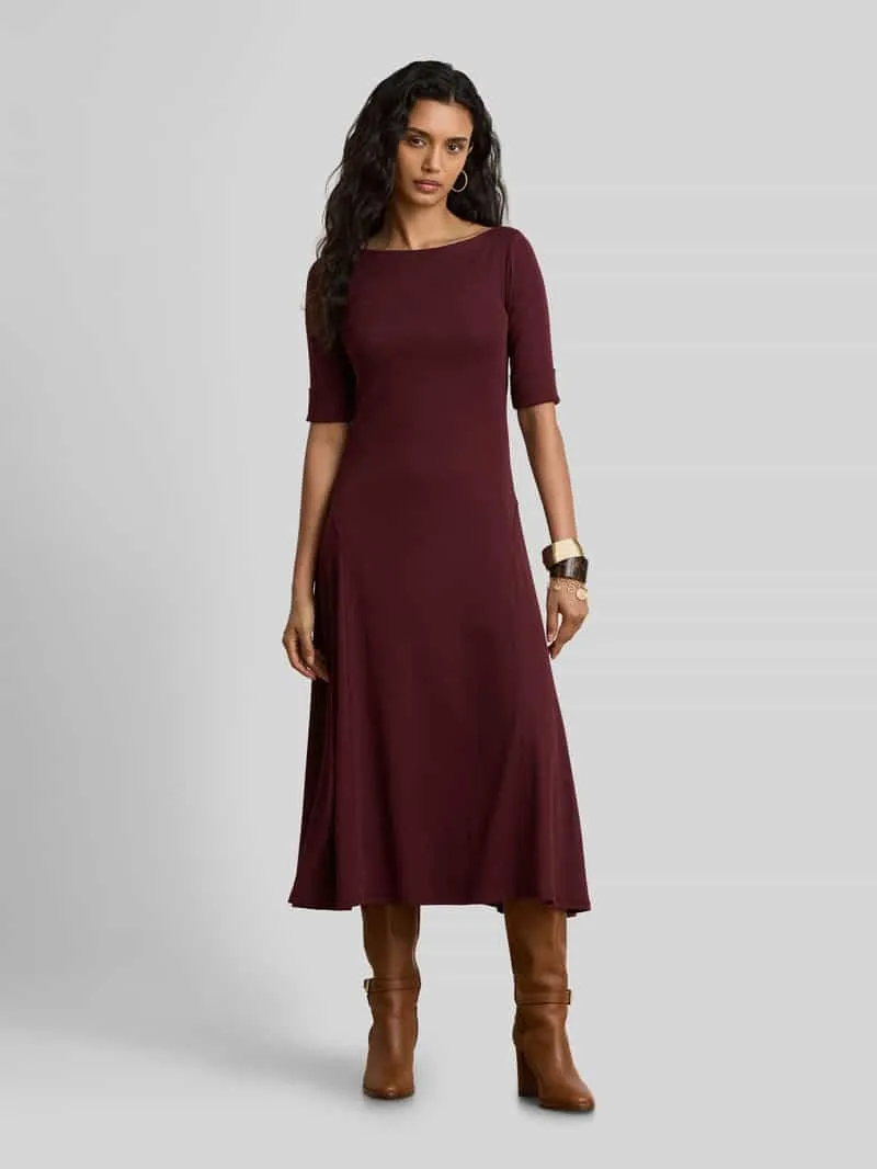Lauren Ralph Lauren Midi-jurk van katoenmix Bordeaux