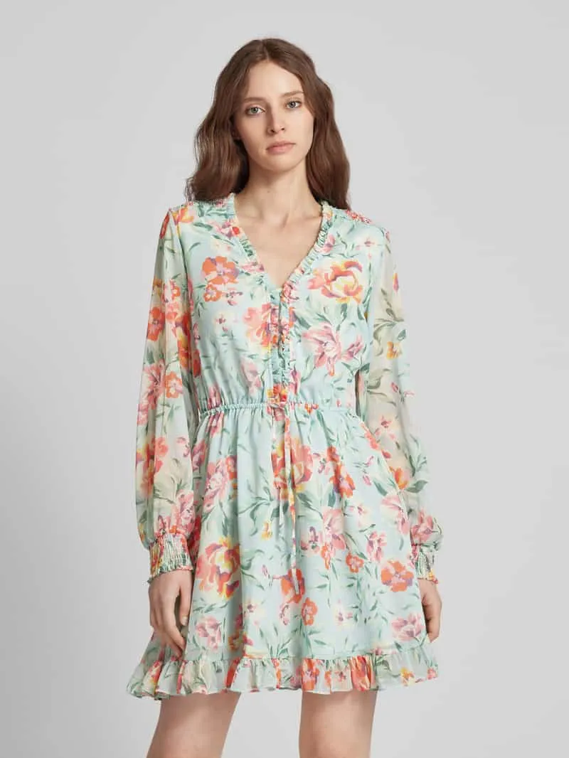 Guess Minirok met bloemenprint, model 'VANESSA' Mintgroen