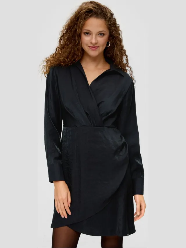 Q/S designed by Jurk - Vrouwen - ZWART - Viscose
