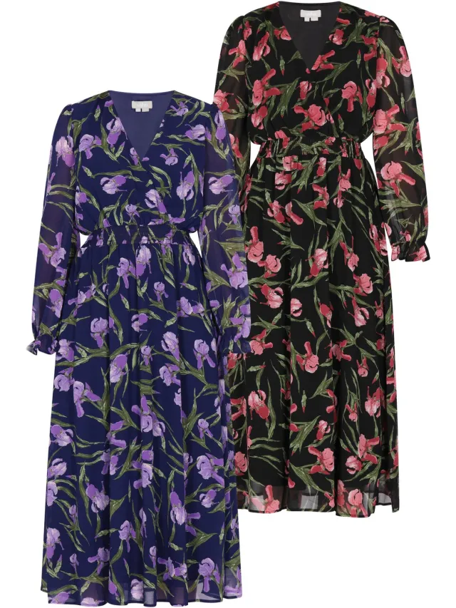 Mo Dress 2-Pack Blue Multicolor & Black Multicolor