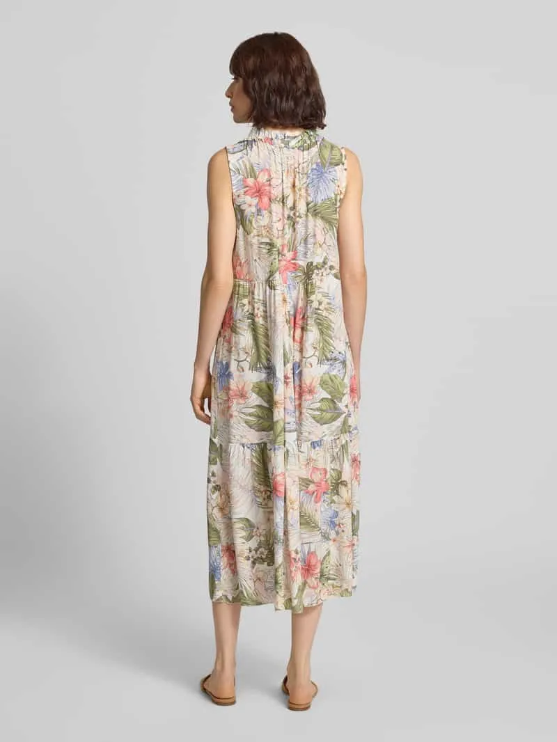 ZABAIONE midi-jurk van viscose met vetersluiting model 'Gi44naa' lichtgroen, foto 3