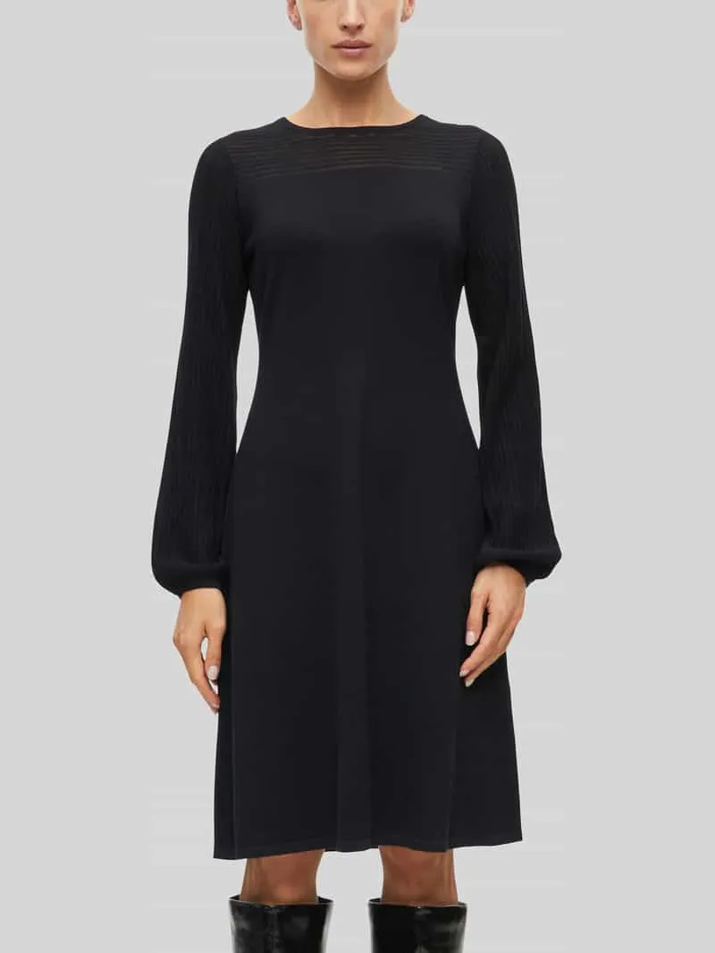 s.Oliver BLACK LABEL semi-transparante gebreide jurk zwart, foto 6
