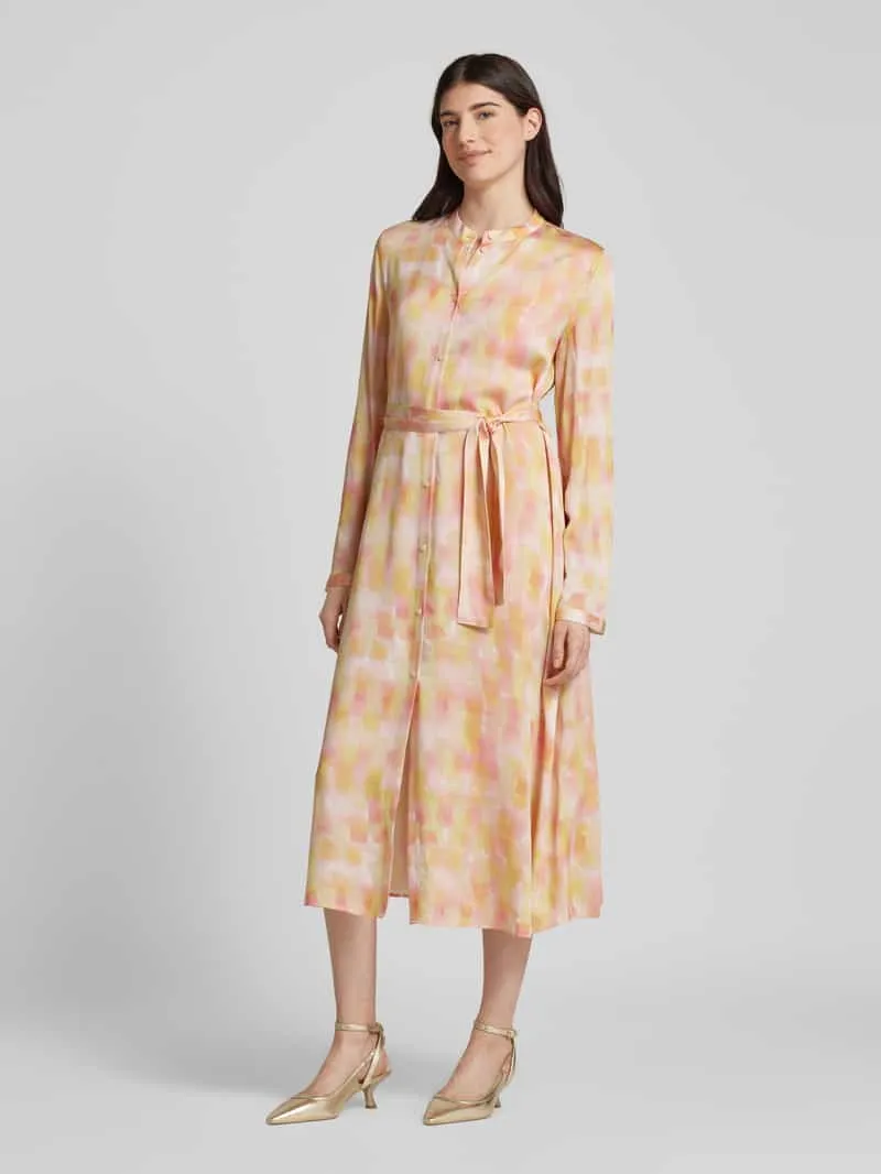 Armani Exchange Midi-jurk met strikceintuur roze, foto 3