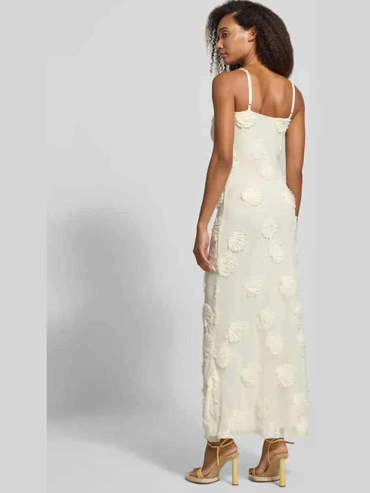 Gina Tricot maxi-jurk met verstelbare bandjes spaghettibandjes offwhite, foto 3