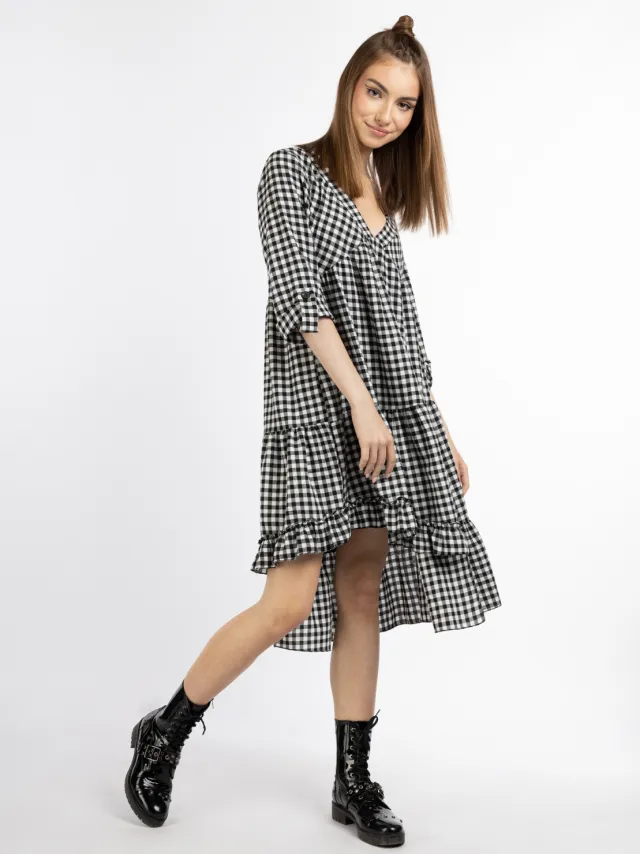 Mo myMo ROCKS Midi Dress ricewood Zwart/Wit