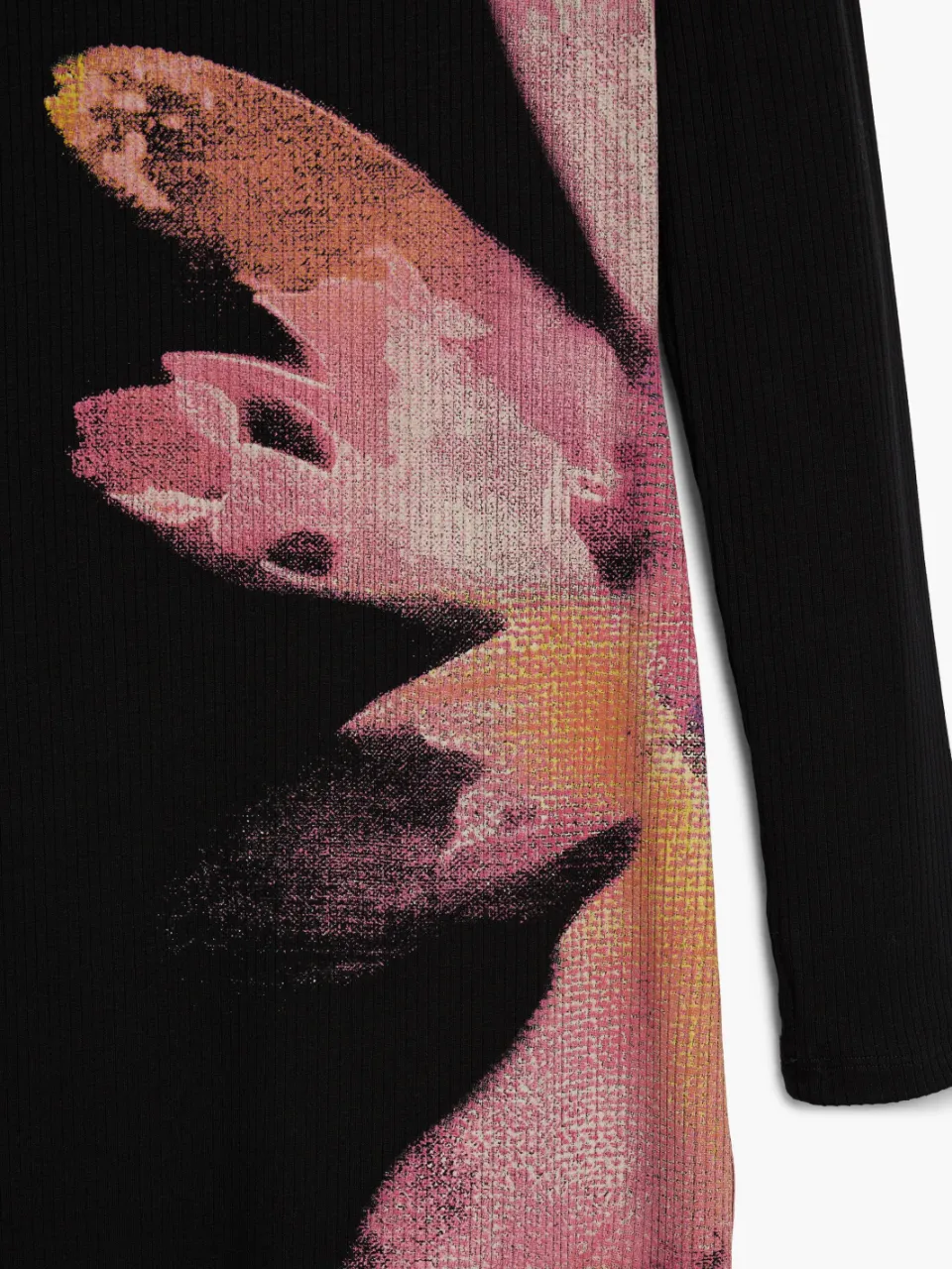 Desigual SEVILLA midi jurk zwart roze, foto 5