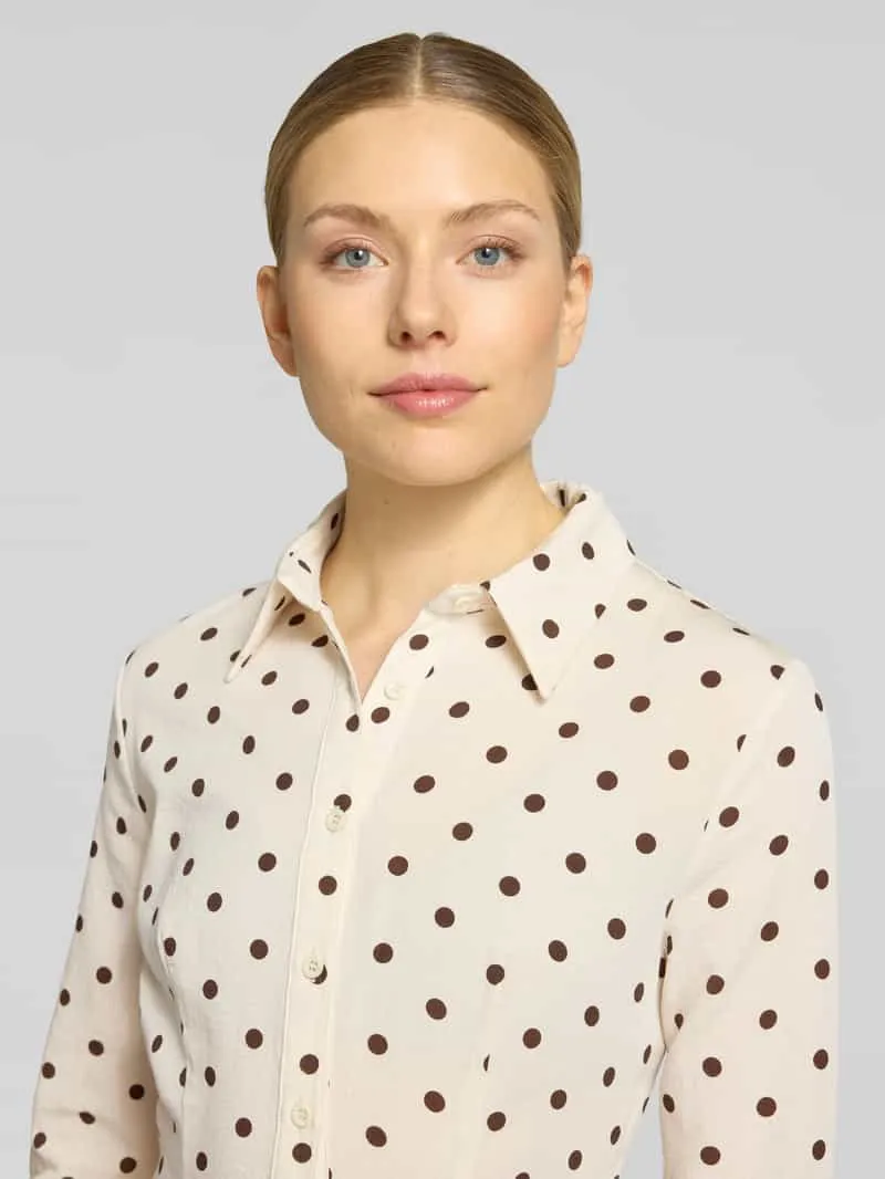 Little Mistress Overhemdjurk in all-over look met knoopsluiting offwhite, foto 3