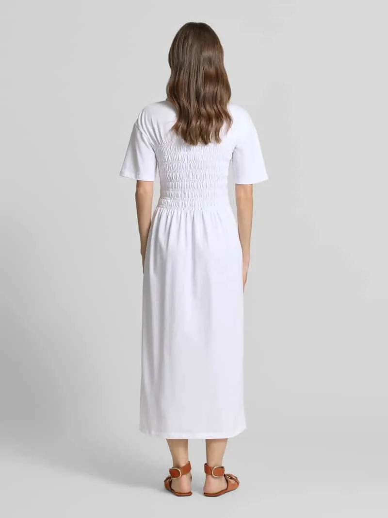 Jake*s Casual midi-jurk met smokelementen wit, foto 4