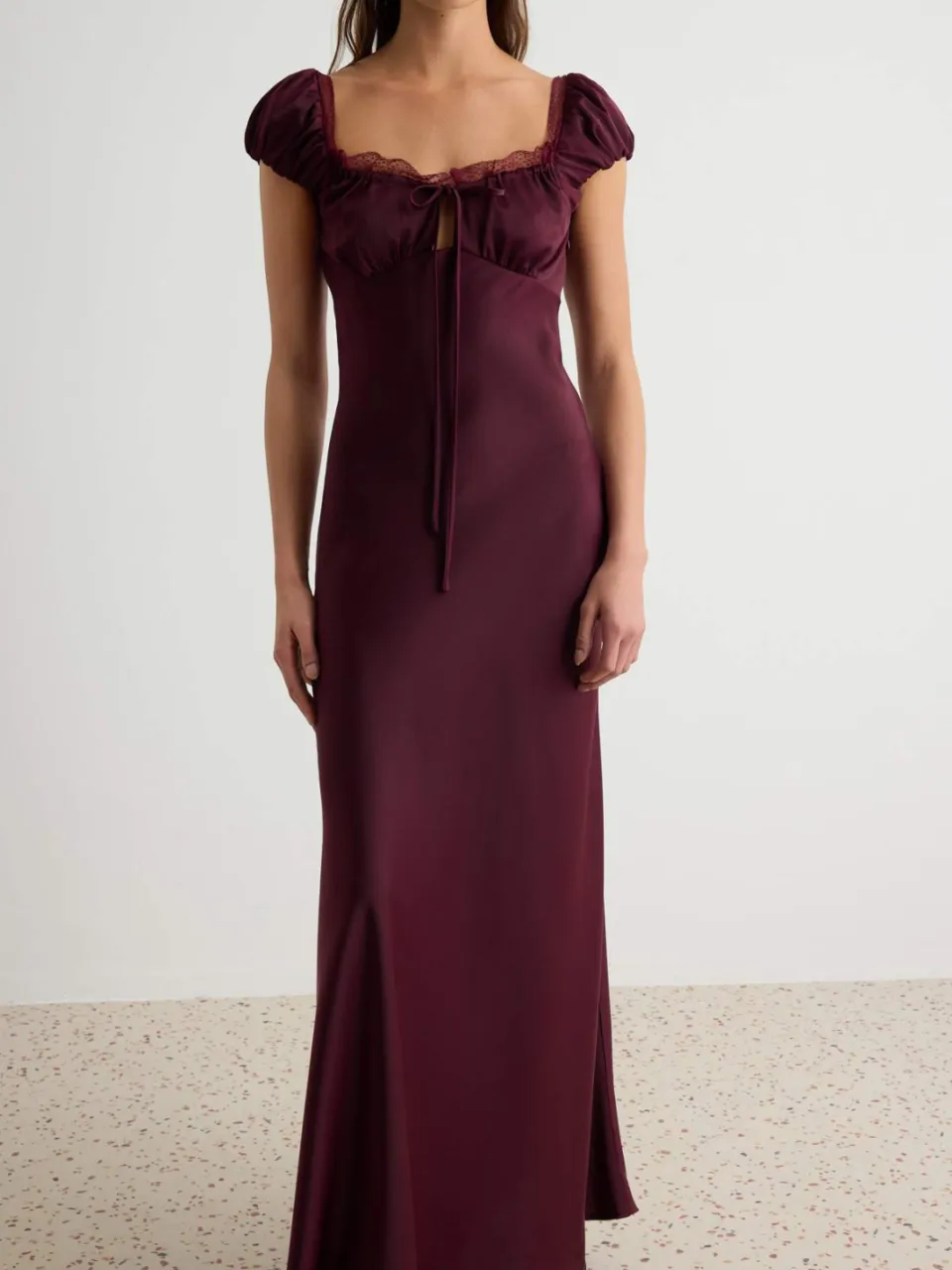 Trendyol TRENDYOLMİLLA Dames Paars Effen Maxi Kort Meerminmodel Avond- Gala- Jurk, foto 2