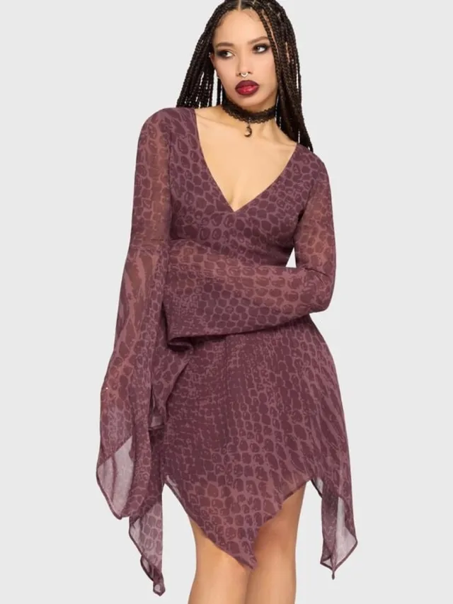 Killstar Gaia Adorned - Mini Dress Dames Mini-jurk - paars