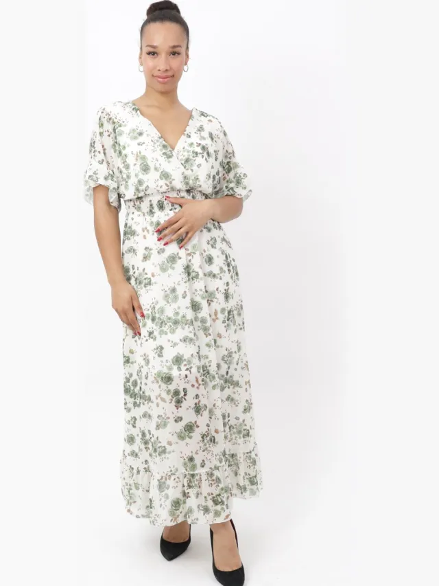 Elara Maxikleid Khaki Hamburg