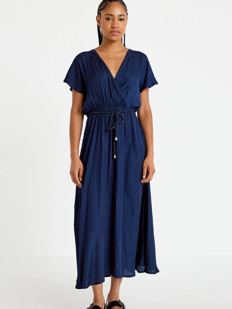 Cache Cache midi jurk marineblauw