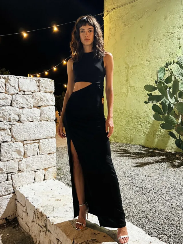 Trendyol TRENDYOLMİLLA Dames Zwart Effen Maxi Mouwloos Diploma-uitreiking / Gala Recht Avond & Gala Jurk