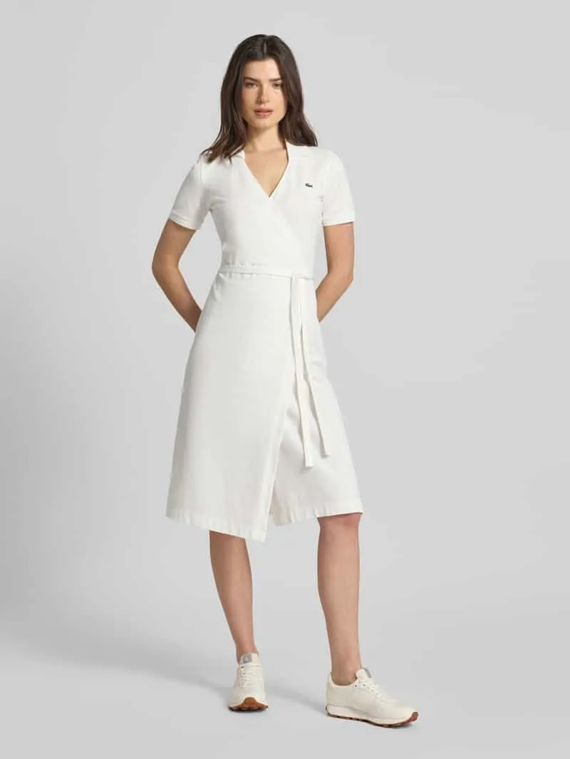 Lacoste wikkel-/overslagjurk ecru, foto 5