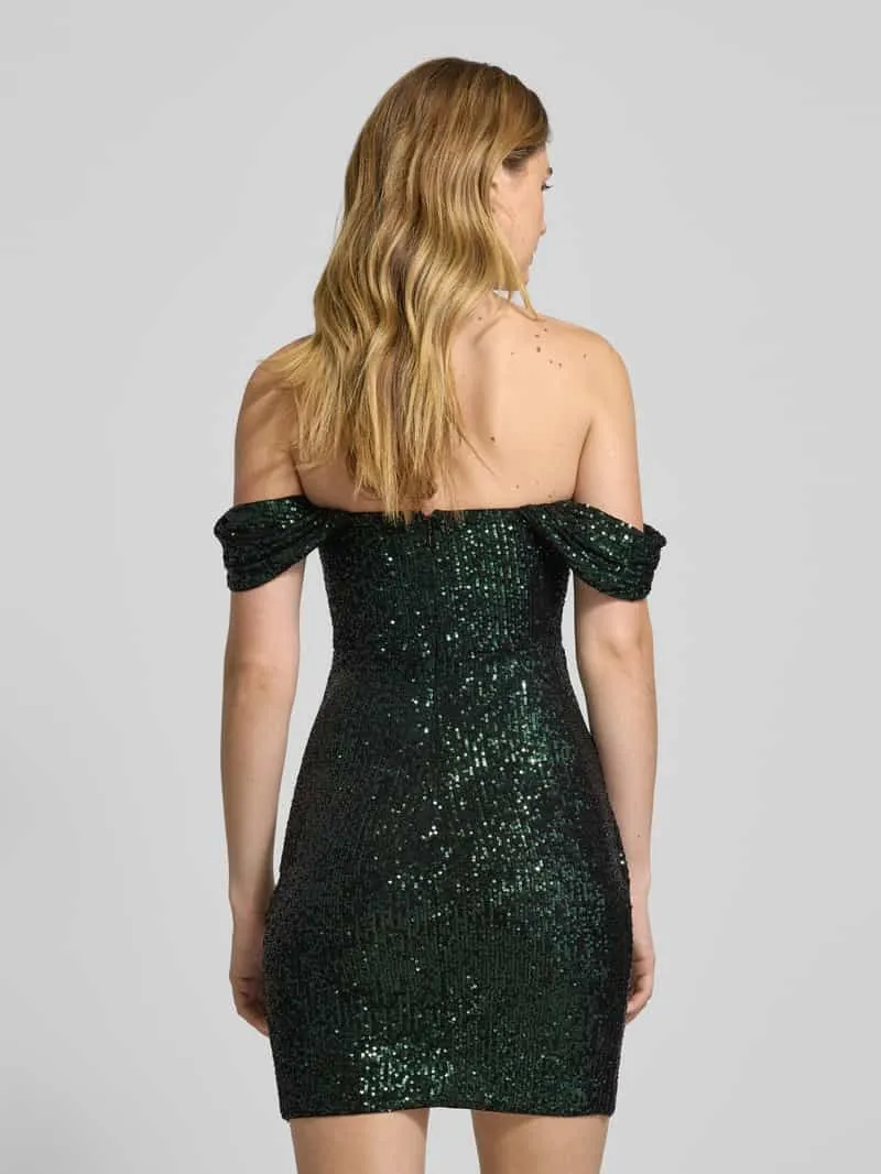 Lipsy Cocktailjurk in off shoulder-look groen, foto 3