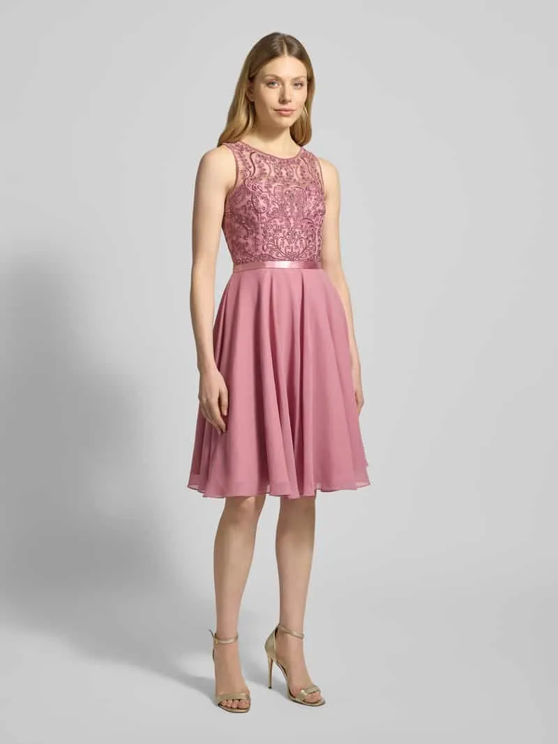 LUXUAR FASHION Cocktailjurk met strass-steentjes Mauve
