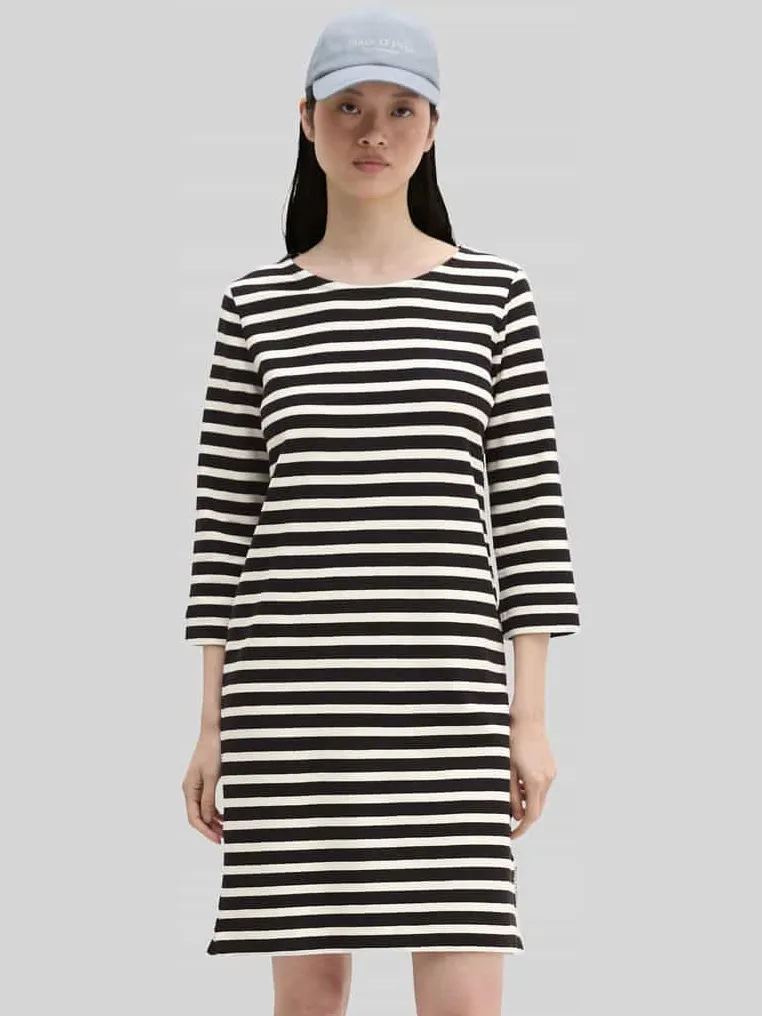 Marc O'Polo loose fit vrijetijdsjurk van puur katoen marineblauw, foto 4