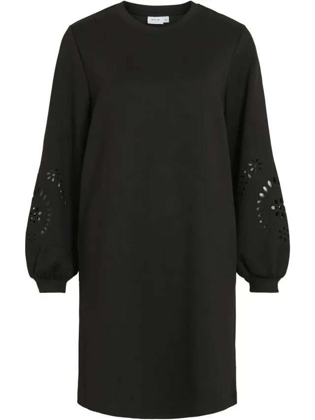 Vila VISANDY L/S DETAIL SWEAT DRESS - NOOS - Dames - Mini jurken Black