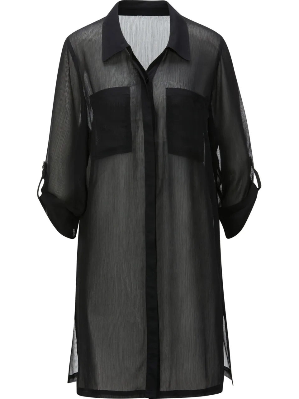 Strandblouse zwart