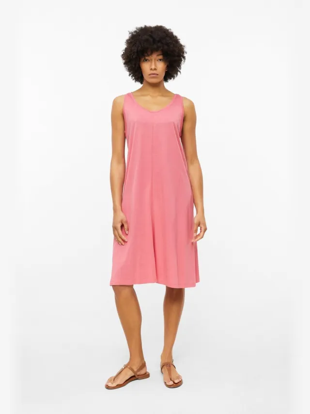 S.Oliver female - Uitlopende jersey jurk koraal