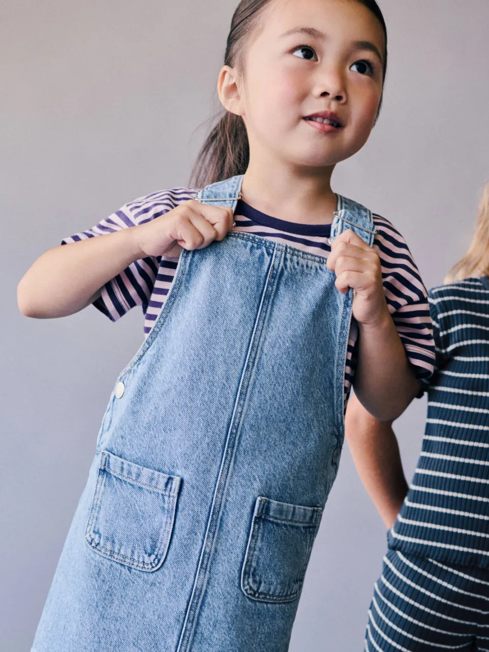 Mango Kids korte spijkerjurk lichtblauw Light blue denim