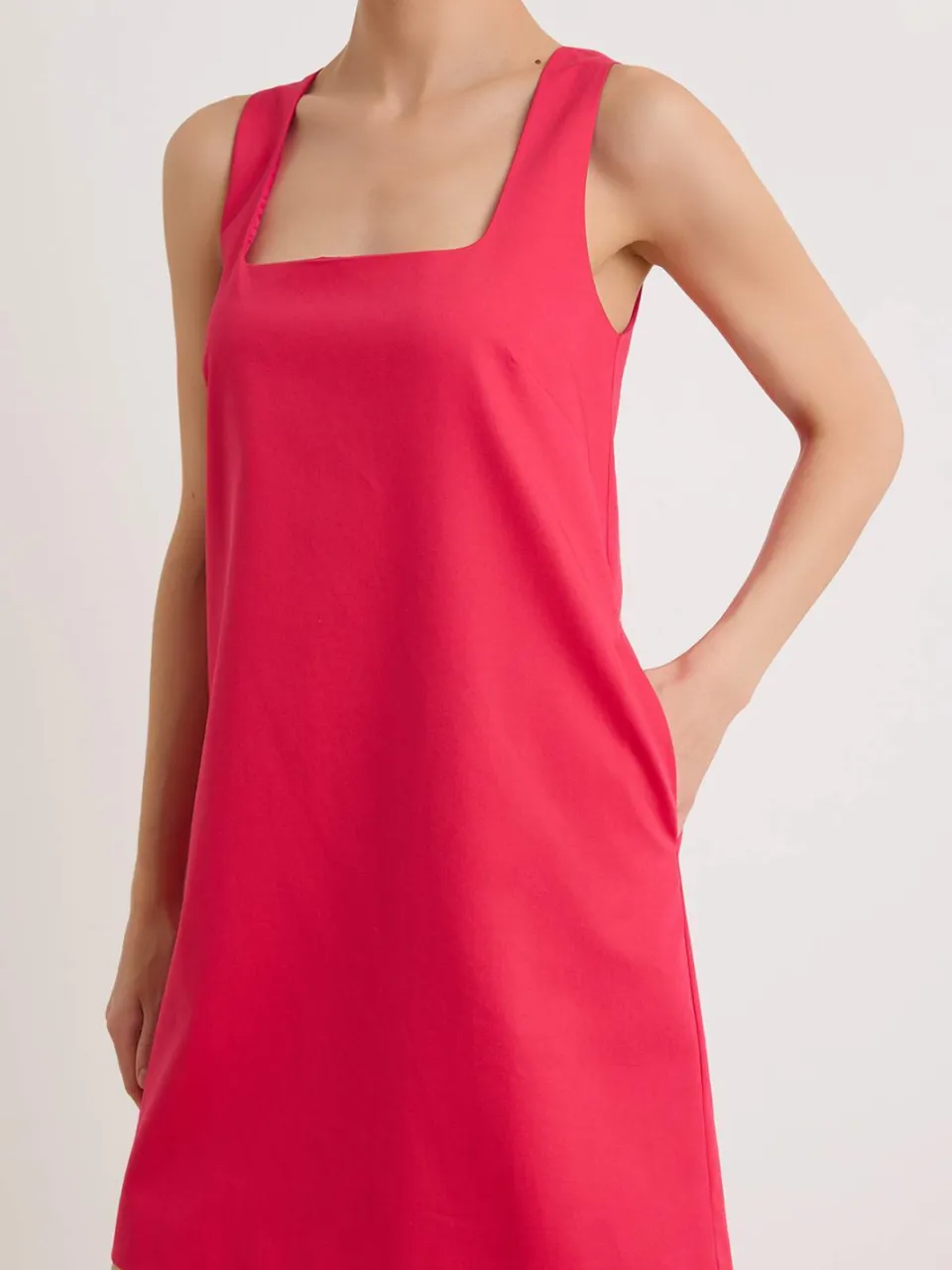 Trendyol TRENDYOLMİLLA Dames Roze Effen Kort / Mini Mouwloos A-lijn Jurken, foto 2