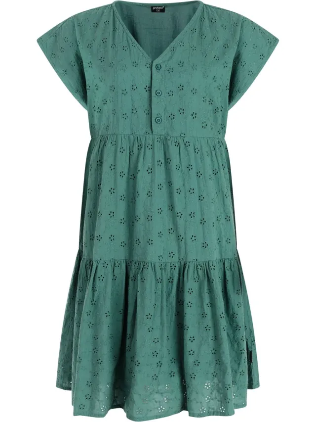 Protest PRTBykes - Mini-jurk Dames - Normale pasvorm - Knielengte - Groen Laurel Green