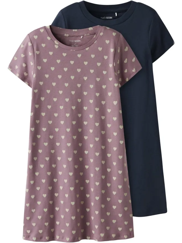 NAME IT TKFLOX 2P SS DRESS NOOS - Meisjes - Jurken blauw