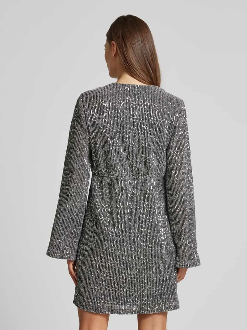 Vila Mini-jurk met pailletten, model 'SANADU' zilver, foto 3