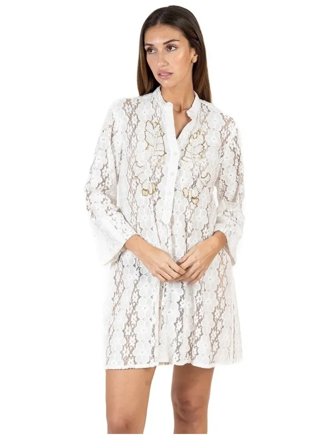 Isla Bonita By Sigris Korte Jurk Isla Bonita By Sigris Korte Jurk Wit