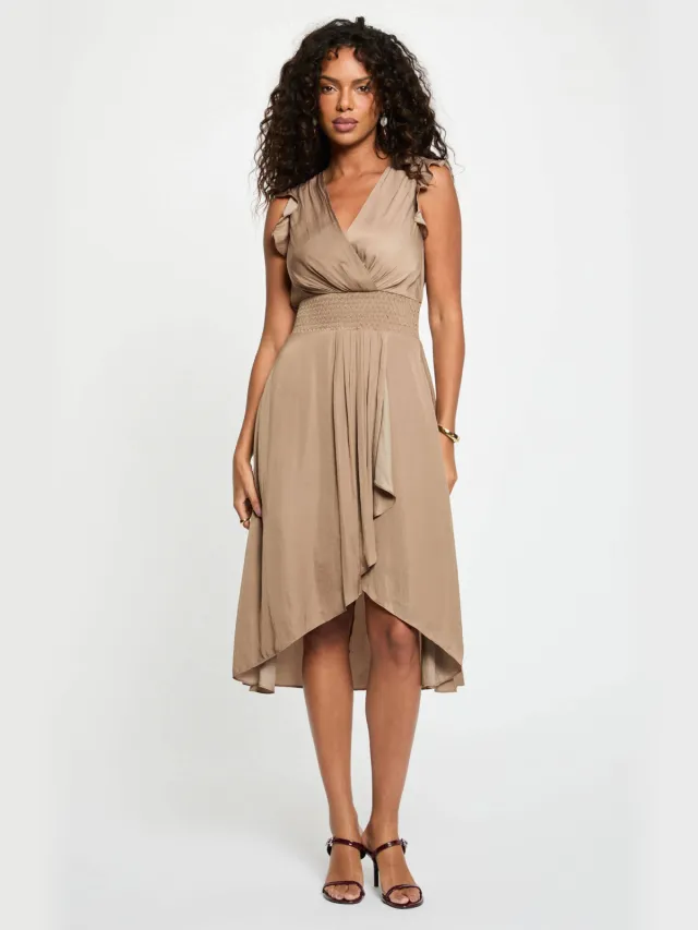 Morgan jurk taupe