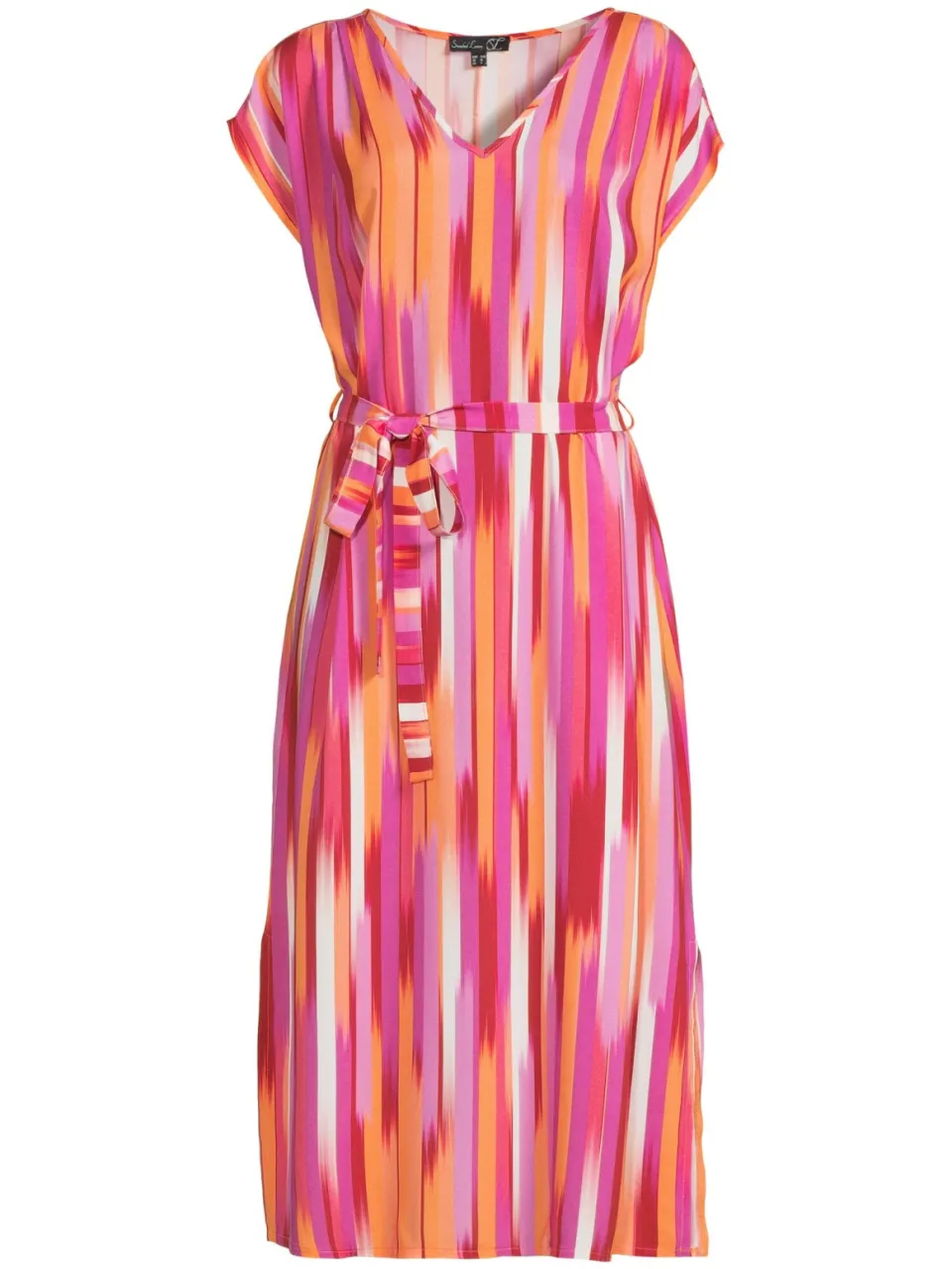 Smashed Lemon zomerjurk met all over print roze, foto 2