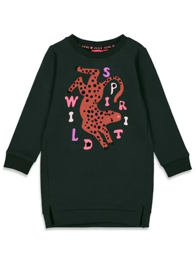 Jubel meisjes Sweat Jurk Antraciet