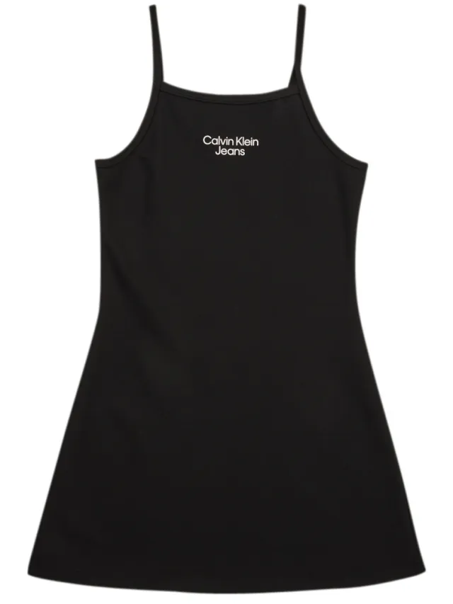 Calvin Klein Korte Jurk Calvin Klein Jeans STACK LOGO PUNTO STRAP Zwart