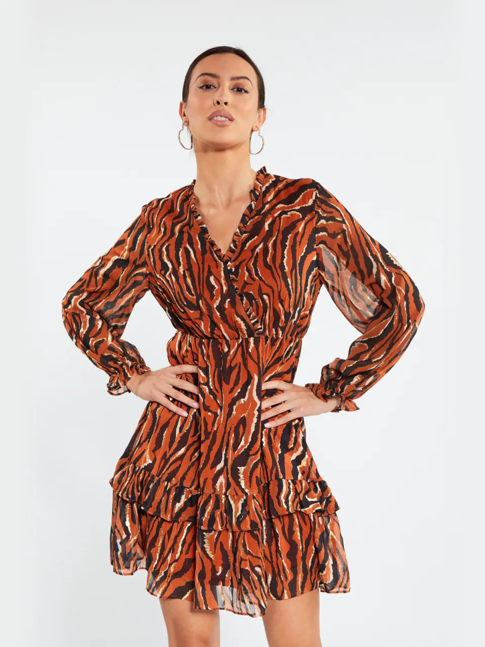 Faina jurk sookie Oranje
