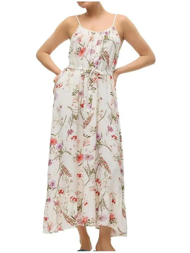 Vero Moda Lange Jurk Vero Moda Easy Beige