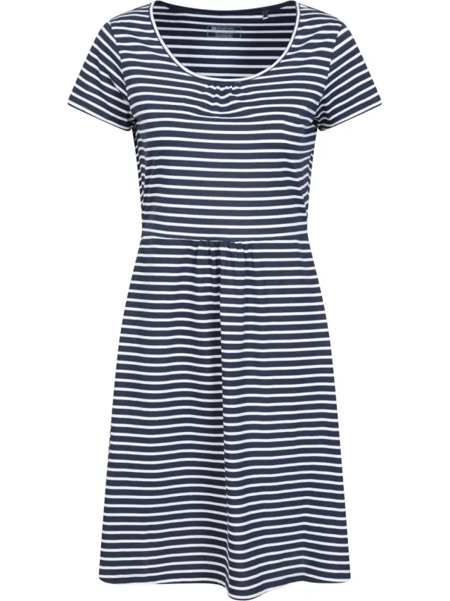 Mountain Warehouse Dames/Dames Essentials Lora Stripe Skater Dress (Blauw)