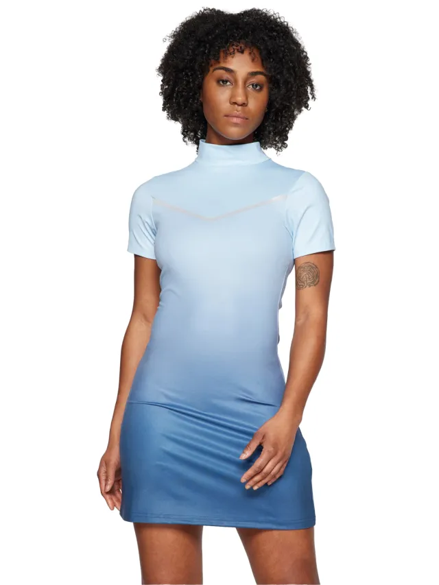 Ellesse Dames/Dames Rosalo Ombre T-Shirt Jurk (Lichtblauw)