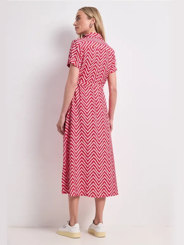 Street One Midi-jurk met zigzagpatroon rood, foto 2