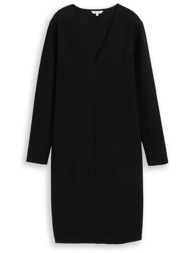 Tom Tailor Jurk met glittereffect - deep black