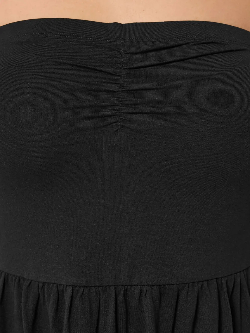 Yours Zwarte Peplum Bandeau Minijurk, foto 3