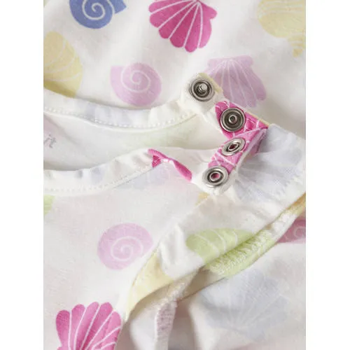 NAME IT korte jurk wit met schelpenprint, foto 3