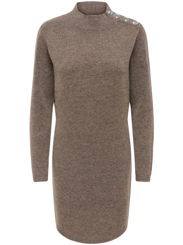 JDY Gebreide jurk JDYSUPER Korte jurk Walnut 1